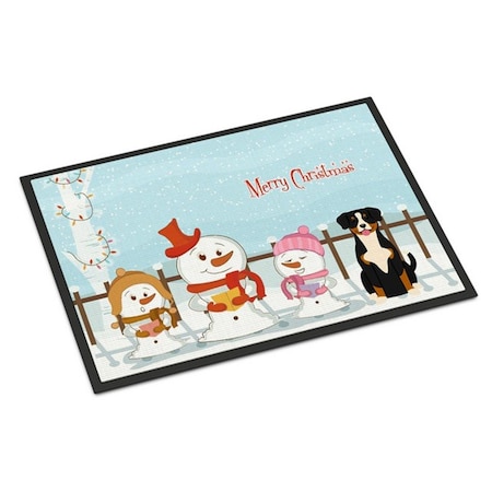 Carolines Treasures Merry Christmas Carolers Entlebucher Indoor or Outdoor Mat, 24 x 0.25 x 36 in. BB2369JMAT